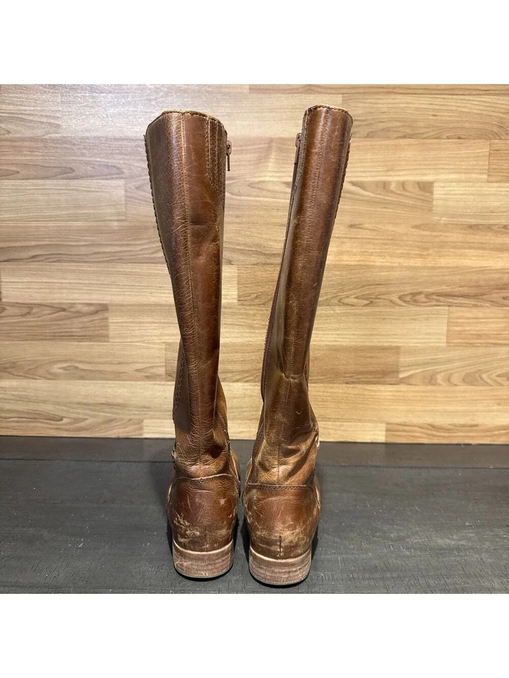 Frye Jolie Whip Tall Boots Women’s 8M Cognac Leather Riding Knee High